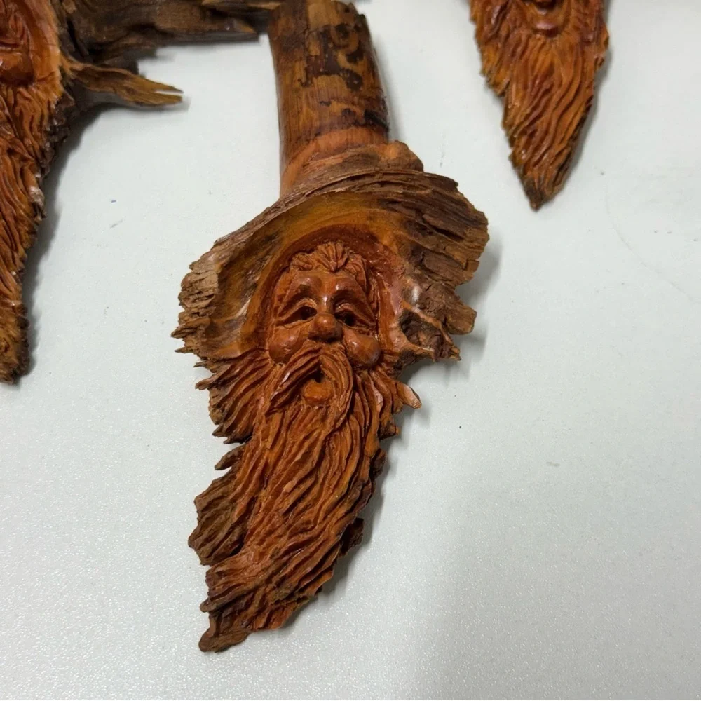 Handcrafted Wooden Forest Gnomes